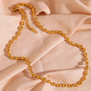 Stainless Steel Oval Bead Chain Necklace in Gold-Tone or Silver-Tone - Image 12