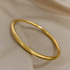316L Stainless Steel Polished Slim Cuff Bracelet Bangles for Women Smooth Gold Plated Openable Thin Bracelets - Image 5