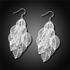 Silver Plating Long Earrings For Women 9 Hollow Thin Leaves Distributed In 5 Layers Gold Color Dangle Earrings Wedding Jewelry - Image 3