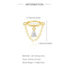 1PC Silver Tassel Chain Eight Pointed Stars Moon Earrings For Women Horse Eye Geometric Zircon Earring - Image 42