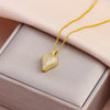 Sweet Sexy Zircon Crystal Series Pendant Necklaces For Women Female Stainless Steel Neck Chain Jewelry Girls Party Gift - Image 3