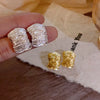Punk Geometric Metal Irregular Grain Stud Earrings For Women Vintage Personality Earrings Travel Party Jewelry Gifts - Image 1