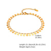 Anklet Set Layered for Women Gold Plated Stainless Steel Flat Snake Chain Round Disk Jewelry - Image 7