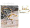 Basic Chain Pull-out Adjustable Bracelet Bangle Gold Platinum Plated Daily Jewelry Gift - Image 17