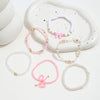 6Pcs/Set European and American Cute Pearl Love Beaded Bow Bracelets Set For Women Simple Design Sweet Jewelry Gifts - Image 5