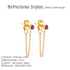 Zircon Birthstone Pendant Earrings 12 Zodiac Signs Stainless Steel Jewelry Party Gifts - Image 9