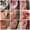 ZS Titanium 1 PC 18G Hoop Earrings Women Men Zircon Round Earrings D Shape 3 Colors Helix Cartilage Piercings Jewelry - Image 6