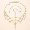 Elegant Boho Full Rhinestone Forehead Chain Hair Accessories Bride Wedding Headbands Headdress Head Chain Hair Jewelry For Women