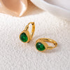 316L Stainless Steel Heart Water Drop Square Zircon Hoop Earrings For Women Men Personality Design Jewelry Gifts - Image 25
