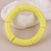 Colorful Acrylic Tube Bead Bangle with Elastic Fit - Image 45
