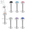 ZS 6-13PCS/LOT 16G Stainless Steel Lip Labret Piercing Set Crystal Monroe Lip Stud Ear Tragus Helix Cartilage Piercing 6/8/10mm - Image 8