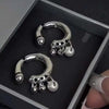 Punk Gothic Metal Pearl Tassel Earrings for Women Men Before After Detachable Wearing Dangle Earring Jewelry Gift - Image 4