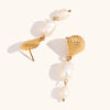 Gold-plated Stainless steel Starfish Shell Pearl Pendant Tassel Earrings Woman Jewellery - Image 4
