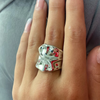 Personality Irregular Hammered Texture Wide Opening Ring Stainless Steel Charm Party Jewerly Women - Image 3