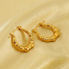 316L Stainless Steel Bamboo Joint Hoop Earrings for Women Niche Simple Daily Earrings Jewelry Accessory All Match - Image 1