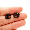 1 Pair Stainless Steel Cute Cartoon Earrings Stud Black Funny Ghost Earings Halloween Jewelry Minimalist - Image 6