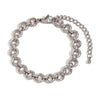 Silver Color Paper Clip Splicing Rough Round Chain Bowtie Rhombus Geometric Minimalist Love Bracelet - Image 9