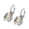 Sparkling Stainless Steel Geometric Square Cubic Zirconia Crystal Pendant Necklace Jewelry For Women - Image 21