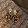 Vintage Korean Style Maillard Brown Ear Clips Women's Coffee Irregular Geometric Clip Earrings Without Ears Hole - Image 7
