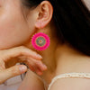 Badu Colorful Round Beaded Drop Earrings For Women Handmade Bohemia Beads Crystal Big Earrings Jewelry Gifts - Image 2