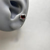 Dark Goth Style Demon Wings Tassel Chain Cross-shaped Hoop Earrings Red Zircon Snowflake Stud Earrings Men Women's Punk Jewelry - Image 5
