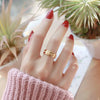 Three-Piece Stainless Steel Stacking Ring Set in Gold-Tone with Sizes 6 through 9 - Image 6