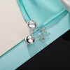 Silver Classy 10mm Beads Necklace Earrings for Women Wedding Jewelry Set - Image 4