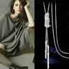 Women's Bamboo Long Necklace for Women Rhinestone Necklaces Pendants Statement Jewelry for Gifts - Image 1