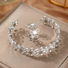 Stainless Steel Bracelet Rings Set Hollow Flowers Unusual Retro Bracelet Ring For Women Jewelry High-quality Gift - Image 7
