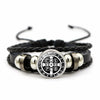 Saint Benedict Medal Leather Bracelet Catholic San Benito Glass Dome Snap Buttons Bangles Men Women Jewelry Accessories - Image 3