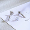Titanium 16G Five-Pointed Star CZ Cartilage Helix Earring Trinity CZ Tragus Stud Conch Earlobe Lip Piercing Jewelry - Image 3