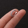 1PC Fake Piercing Earrings Women Dainty Cartilage Ear Clip Korean Style Micro-set Zircon Silver Color Jewelry - Image 11