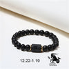 Zodiac Bracelets For Women Men Matte Black Agate Beads Wristbands Couple Gifts Jewelry Beaded Bracelets - Image 12