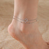Africa Map Anklet Women Stainless Steel Gold Color Double Layer Beads Chain Ankle Bracelet Summer Accessories Gift - Image 2