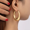 Women's Hoop Earrings with a Smooth Surface and Welded Design, Simple Hoop Earrings Suitable for Daily Wear and Parties - Image 3