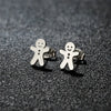 Tiny Star Moon Stud Earrings for Women Music Cross Leaf Cup Earings Stainless Steel Jewelry Gift - Image 12