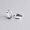 Silver Simple Matte Bohemian Round Ear Buckle for Women Punk Unisex Rock Hoop Earring Jewelry Accessories - Image 14