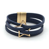 Handmade Star Pattern Imprint Hollow Charm Leather Bracelets for Women Multilayer Wrap Bracelet Bangle Unisex Jewelry Gifts - Image 6