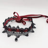Charm Retro Black Lace Wine Red Velvet Tie Choker Black Teardrop Tassel Necklace for Women Christmas Neck Ornaments Jewelry Gift - Image 4