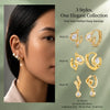 Minimalism Brass Twisted Pear Hoop Earring Women Gold Double Plated Marquise Contour Droplet Huggies Earring - Image 2