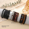 12Pcs Vintage Woven Leather Bracelet Set For Men Women 8 Shape Tiger's Eye Braided Bracelets Daily Wear Punk Jewelry - Image 6