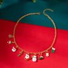 Christmas Necklace Snowflake Gingerbread Tree Snowman Reindeer Bell Soft Clay Crystal Beads Fringe Pendant Choker For Women Men - Image 10