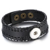 18mm Snap Button Jewelry Bracelets Braided Black Leather Snap Bracelet Fit Snaps Jewelry Magnet Buckle Tan Leather Bracelets - Image 24