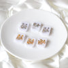 Stainless Steel Initials Letters A-Z Stud Earrings For Women Girls Gold Color Cubic Zirconia Small Mini Earrings Gifts - Image 6