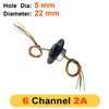 2/4/6/12 Channels Hollow Shaft Slip Ring Rotation Connector with 5mm Hole rings for Camera Gimbal/Ferris wheel Rings - Image 6