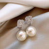 Pearl and Stone Drop Earrings in Gold-Tone or Silver-Tone - Image 8
