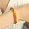 Stainless Steel Gold Plated Colorless Jewelry Hollow Bracelet Women's Chunky Men Bangles Bracelets - Image 6