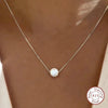 Silver White 6MM 8MM 10MM Mother of Pearl Pendant Necklace for Women Wedding Jewelry Accessories - Image 9