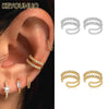 Gold Silver Filled CZ Ear Cuffs Earrings For Women Zircon Fake Piercing Women's Clip Earrings Jewelry - Image 1