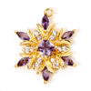 1 Piece Brass Christmas Charms Snowflake Clear Cubic Zirconia Multicolor Rhinestone Pendants For Necklace Making 20.5mm x 16mm - Image 14